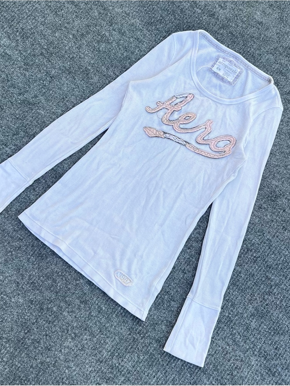 Y2K Aeropostale Waffle Long Sleeve Tee - Picture 2 of 4